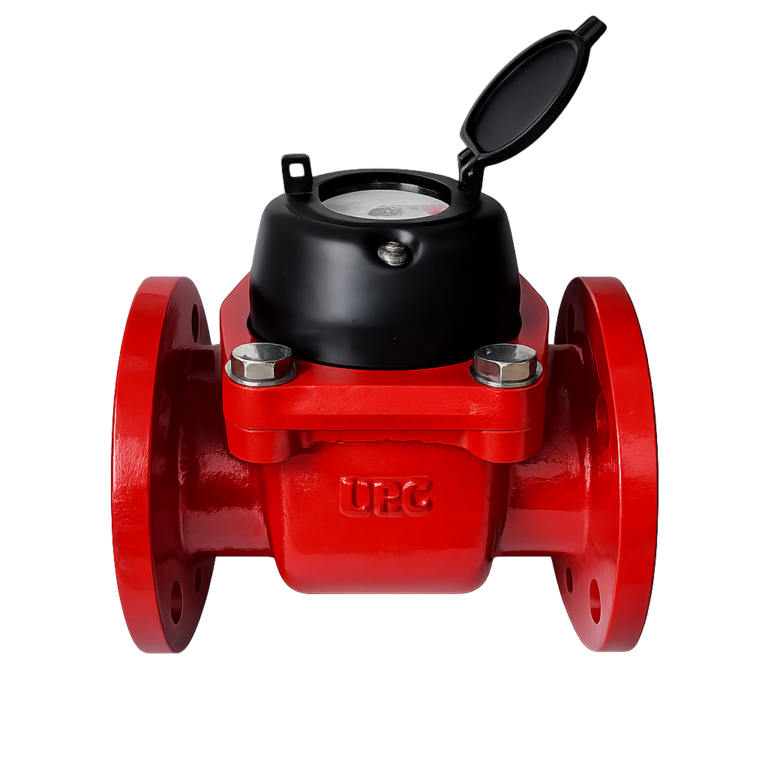 red industrial water meter close up (1)