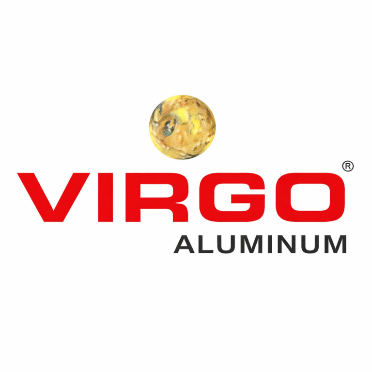 virgo aluminum logo with golden sphere